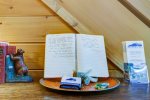GUEST BOOK SIDE TABLE & HOST MATERIAL TAKEAWAYS